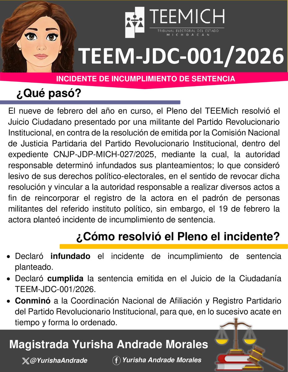 Magistrada Yurisha Andrade tweet media