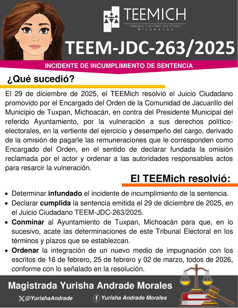 Magistrada Yurisha Andrade tweet media