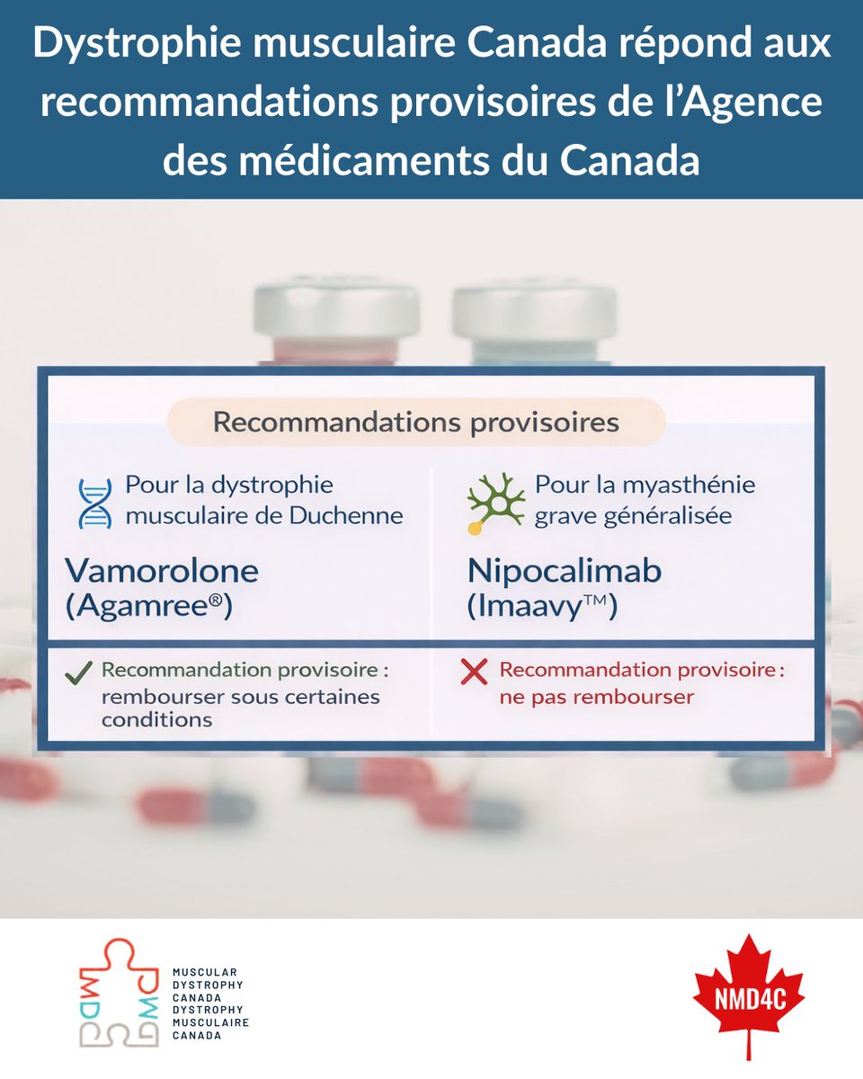 Dystrophie musculaire Canada tweet media