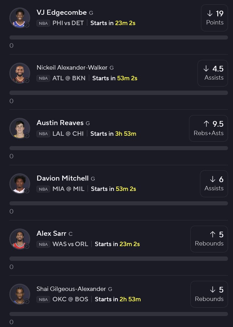 MeatwadPicks's tweet photo. NBA Picks 03/12/26
Edgecombe U 19 PTS⭐️
Alexander-Walker U 4.5 AST
Reaves O 9.5 RA⭐️
Mitchell U 6 AST
Sarr O 5 REB⭐️
Gilgeous-Alexander U 5 REB
It's annoying having to type out the Alexander cousins' full hyphenated last names 👪🚶🐪
#NBA #NBAPlays #PrizePicks #POTD #LongNames https://t.co/7fXrR7uRhS