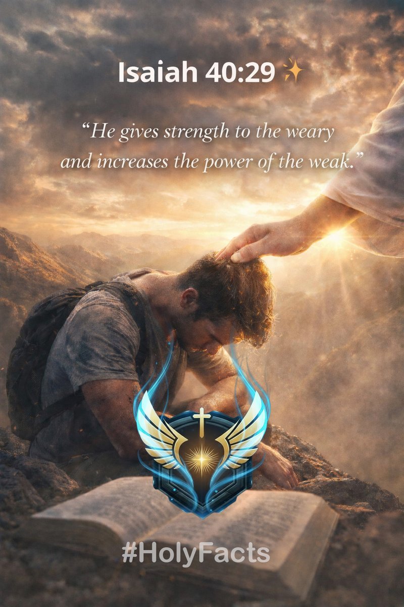 Are you tired today?God says this to you:
“I will renew your strength.”
Isaiah 40:29 🙏
#BibleVerse  #ChristianInspiration #FaithInGod #JesusSaves