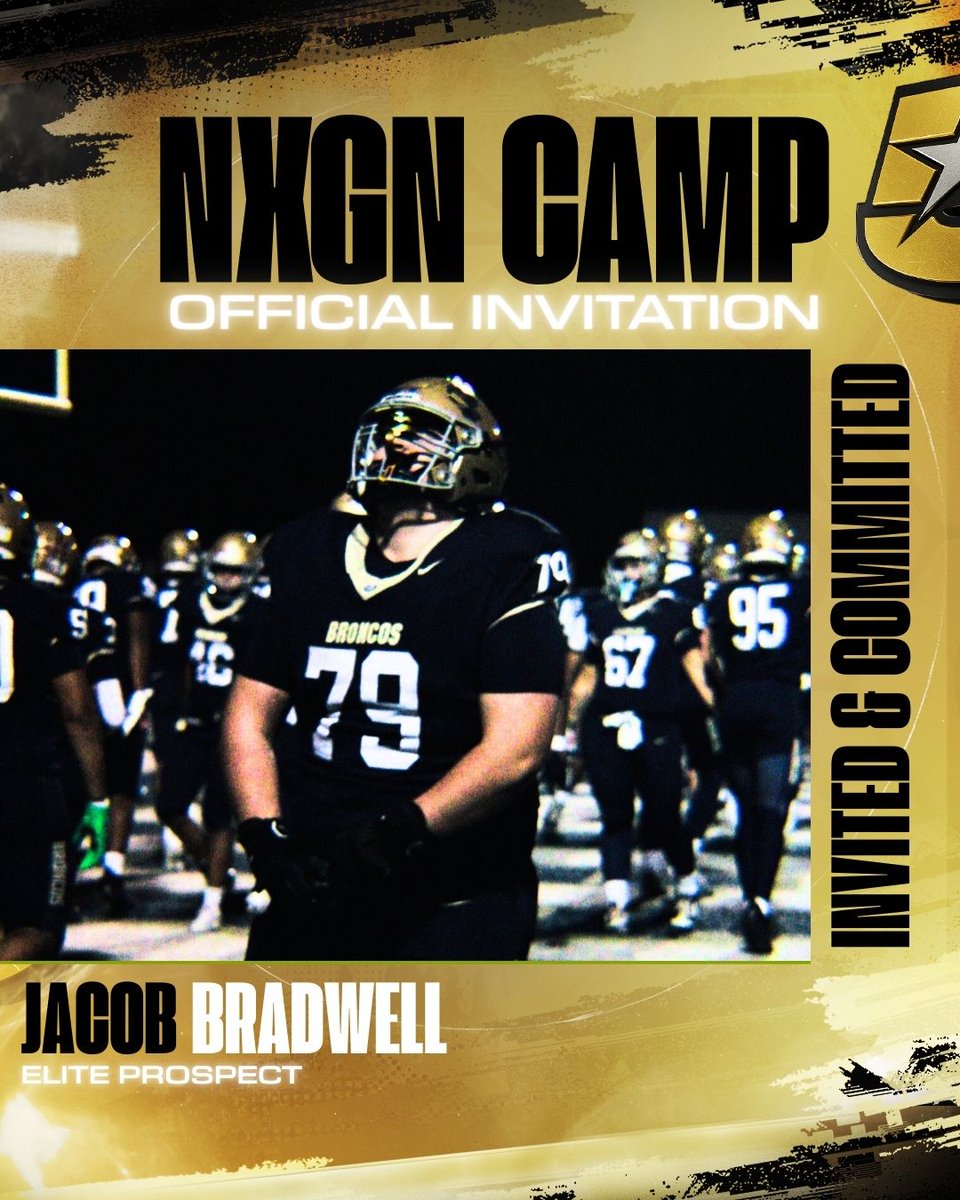 Thank you so much again to <a href="/jhadnottnxgn/">Jonathan Hadnott</a> and <a href="/NxgnCamps/">NXGN Camps, Inc</a> for this opportunity to go compete in Atlanta this summer, I am extremely excited about this one! This official invitation means so much to me! I am so thankful for every opportunity that I earn!
<a href="/VMHS_Prospects/">Vista Murrieta Football Staff</a>