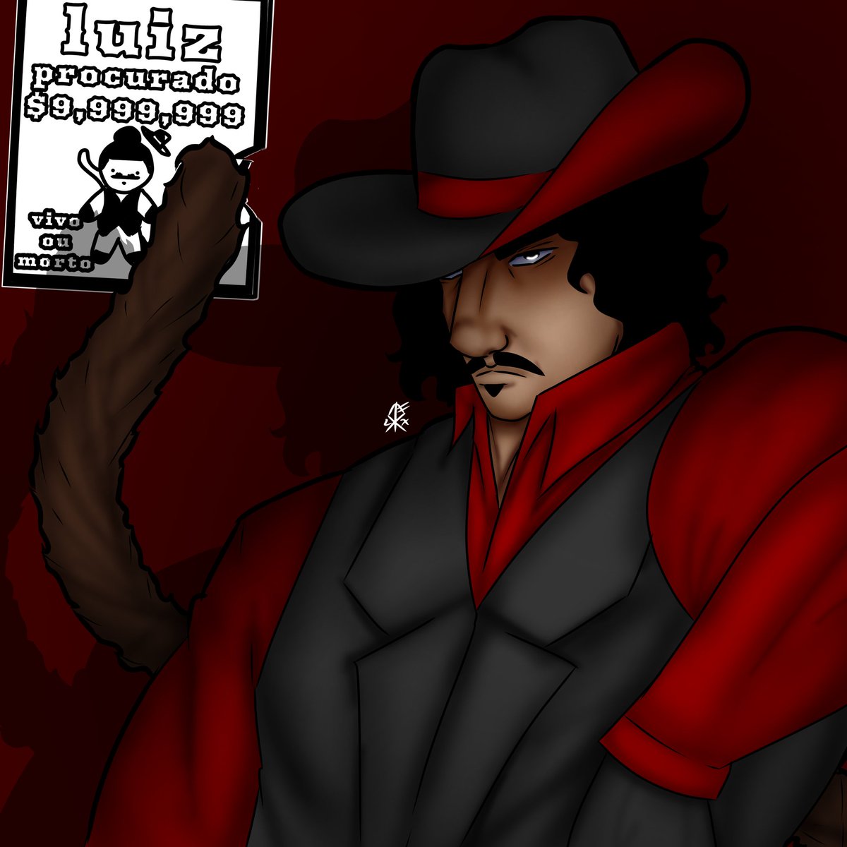 luizxexe's tweet photo. Tentar postar aqui tbm, ent aqui meu persona, um cowboy Saiyajin kkkkkkk

#persona #artdigital #cowboy #saiyajin https://t.co/w7qPWG5FYo