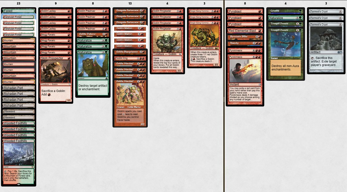 NMTSco's tweet photo. Splitted the final of Tuesday Premodern Challenge (with @EliaFelisati) with RG Goblin! 🏆
I don't know if the format has a problem or It was Just a coincidence, but i played 8 match against 8 Stiflenought. Literally the whole tournament 😅 https://t.co/oHESaYVzv0
