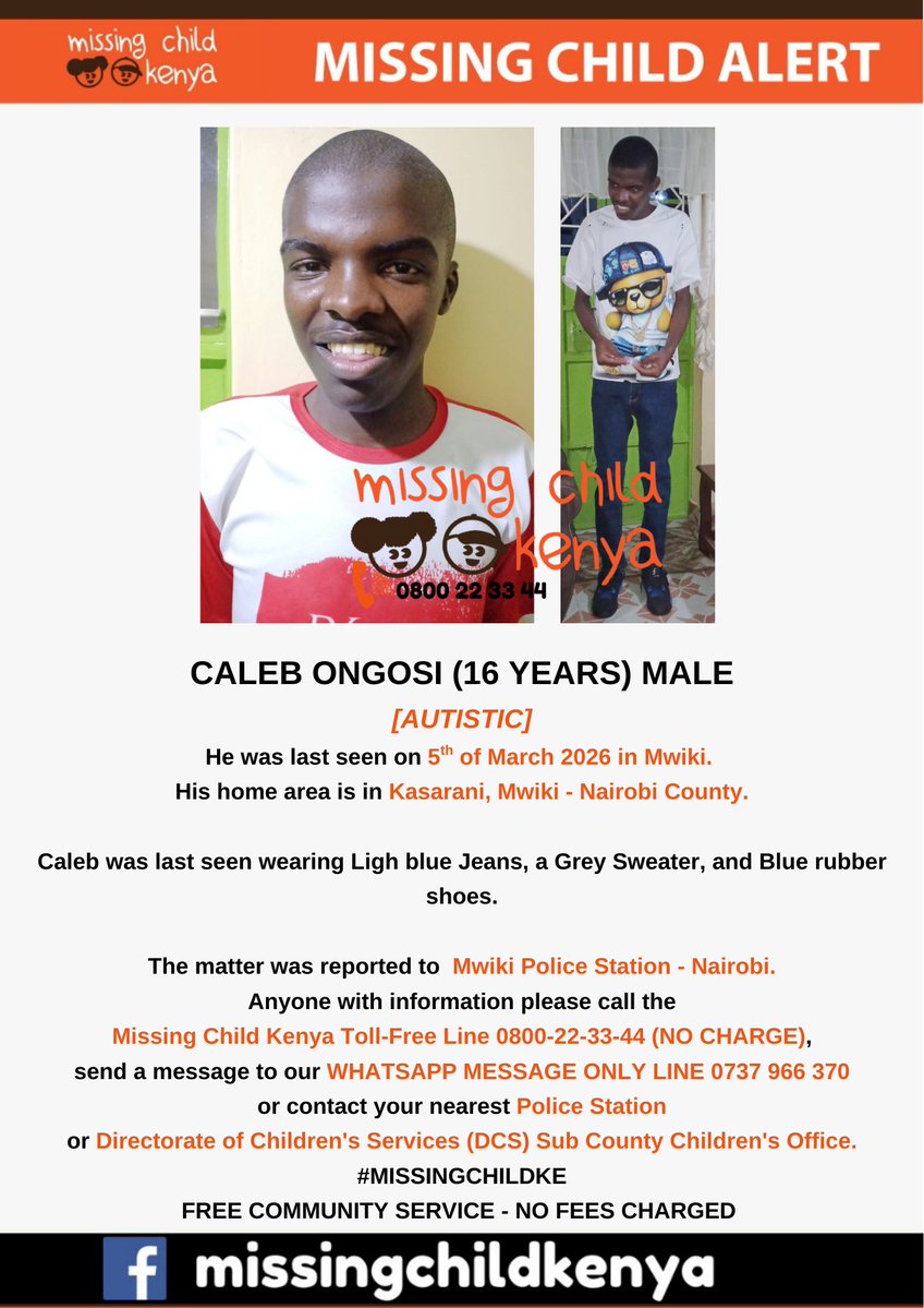 Missing Child Kenya Foundation tweet media