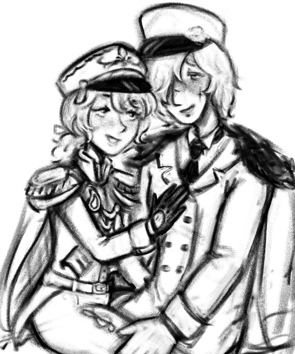 this eddrew wip ....... maybe i will color it eventually....... i can't wait to see edgar new s tier and train conductor in game together theyre so beautiful