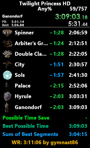 MrGymnast86's tweet photo. New TPHD Any% Record at 3:09:03. My previous WR didn't do Poe Gate Skip, so saving this time was expected. Still gonna try to push it lower though. https://t.co/6HEG9NEXAC