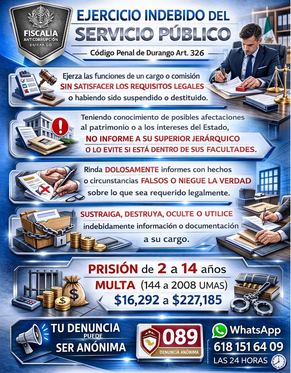 Fiscalía Anticorrupción Durango tweet media