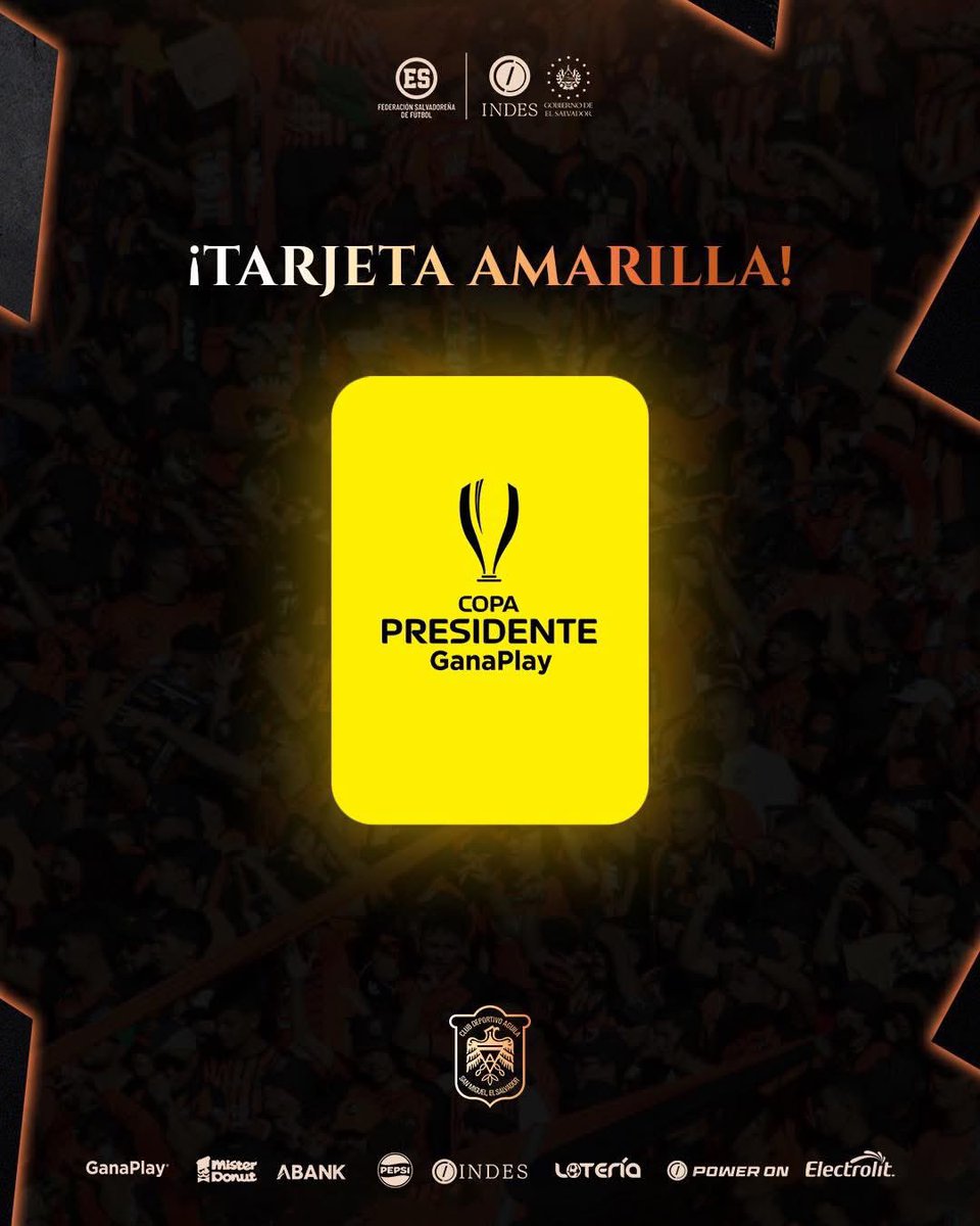 cdaguilaoficial's tweet photo. ⌚️ST| Min. 89’ 

𝗧𝗮𝗿𝗷𝗲𝘁𝗮 𝗔𝗺𝗮𝗿𝗶𝗹𝗹𝗮 para Dixon Rivas. 

#RACINGFC  0️⃣ 🆚 2️⃣ #CDÁGUILA

#VamosÁguila | #ElMásGrande | #Centenario2026 | #CopaPresidente https://t.co/ByPGRzkwGD