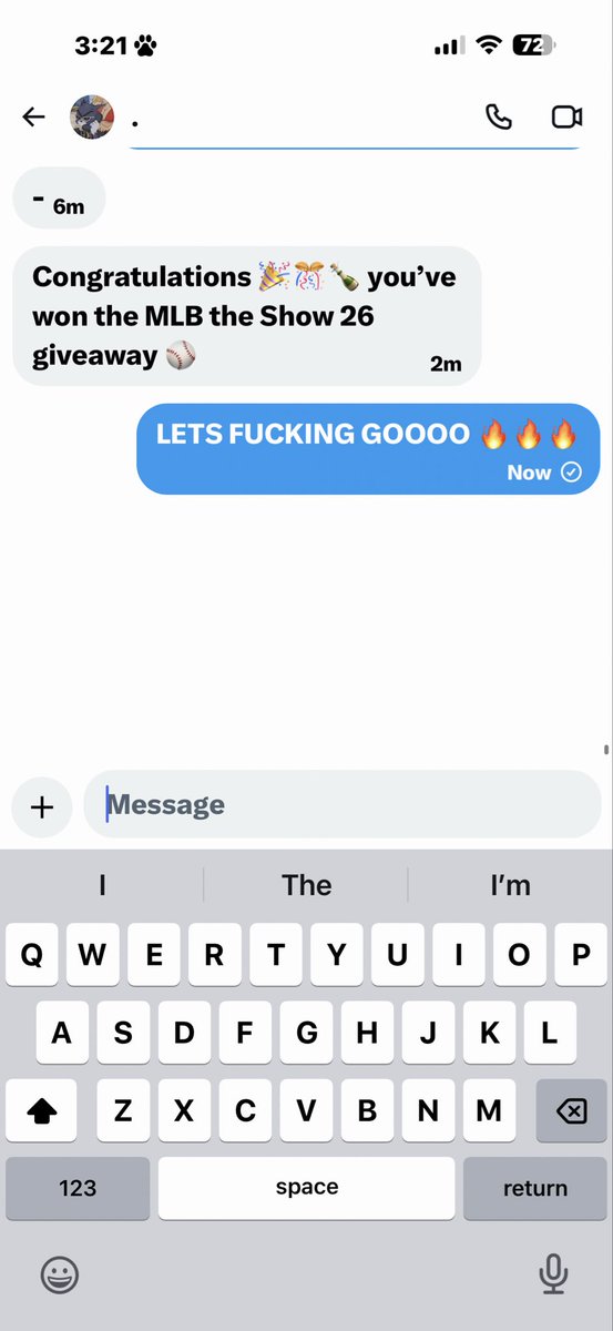 skybaaabe's tweet photo. Big shout out to @MenaceBuck for the MLB the Show 26 giveaway ! Can’t wait to hit some dingers ! https://t.co/HWiNstRdfg