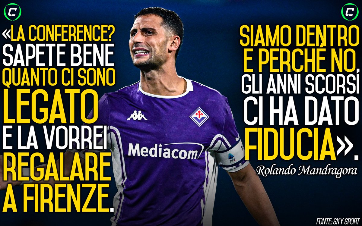 CronacheTweet's tweet image. Senza fare proclami, #Mandragora ha dichiarato quanto ci terrebbe a regalare la gioia della #ConferenceLeague alla #Fiorentina. L'epilogo perfetto dopo due sconfitte in finale e una in semifinale ⚜️🇪🇺