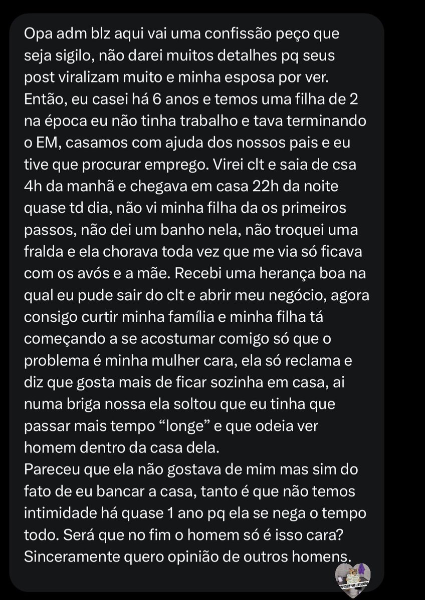 Confissoes pra ler cagando 𝕏 tweet media