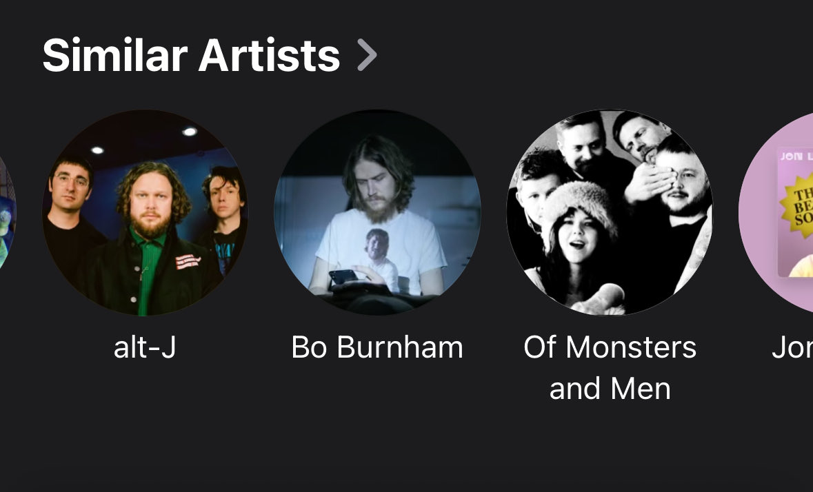 twinkscreamo's tweet photo. losing my mind at the artists apple music decides to group us with https://t.co/3eEbW0AAnB