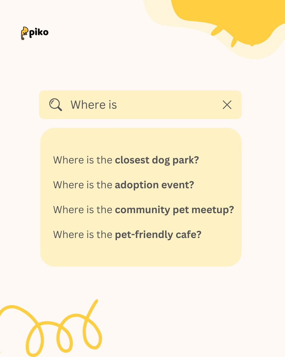 Piko_App's tweet photo. Ever wondered…
Where’s the closest dog park? Where’s the adoption event?Where’s the next pet meetup? Where’s the pet-friendly café?

Soon, Piko will help you find them all!

Learn more on our blog! 
https://t.co/bGGiFSnoAb https://t.co/9fa54sgSOm