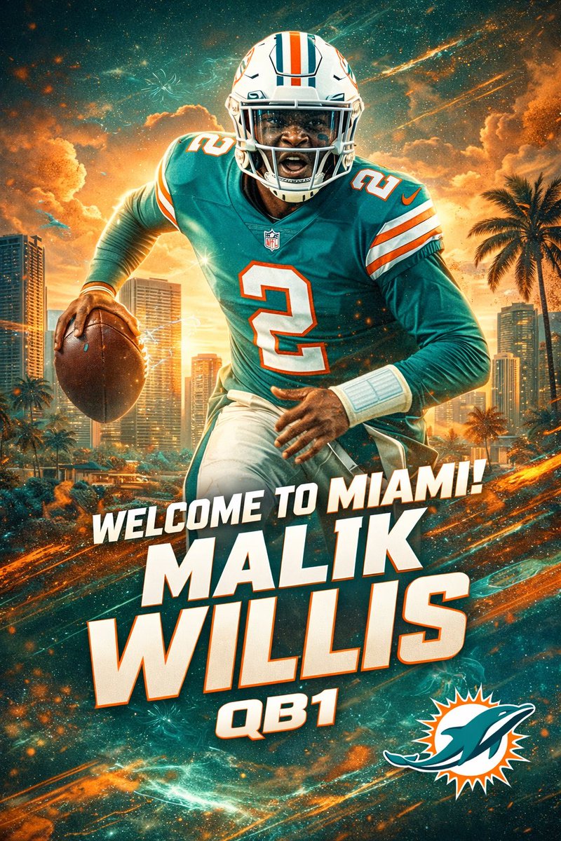 Chooch2720's tweet photo. @MiamiDolphins Lets Go!!! 

It’s a great day to be a @MiamiDolphins fan!  

So happy @malikwillis is QB1 

#PhinsUp https://t.co/3fnKGUpcAS