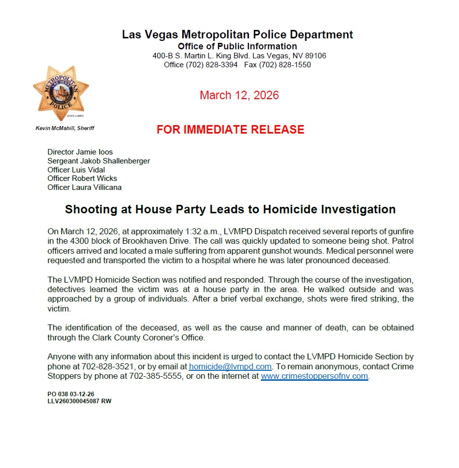 LVMPD tweet media