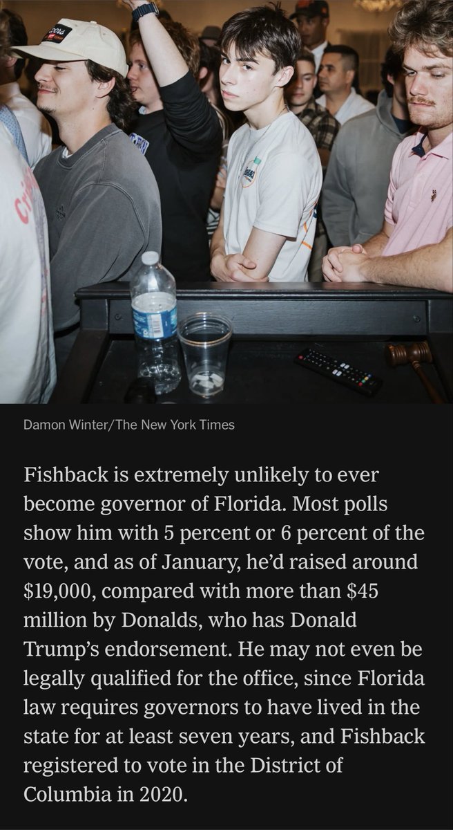 _thomas_sherrer's tweet photo. @CharlesFLehman @EWErickson Direct quote from the piece that seems kinda relevant here:

“Fishback is extremely unlikely to ever become governor of Florida. Most polls show him with 5 percent or 6 percent of the vote…” https://t.co/YE8GtycRDx