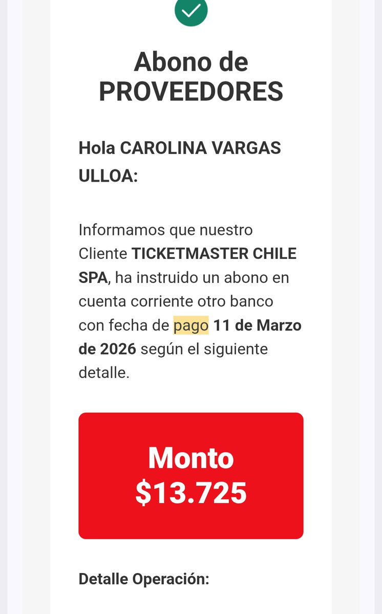 wearewhatever56's tweet photo. Hola, necesito ayuda, pague dos entradas al music bank chile 2022, rellene el formulario y todo, pero llego un abono de ticket master de 13 mil pesos, es imposible que mi 30% de como 240mil pesos sean 13 mil, alguna sabe que puedo hacer? Tengo que llamar al sernac? https://t.co/yspRdKcK0W