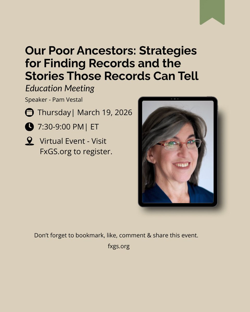 Fairfax Genealogical Society tweet media