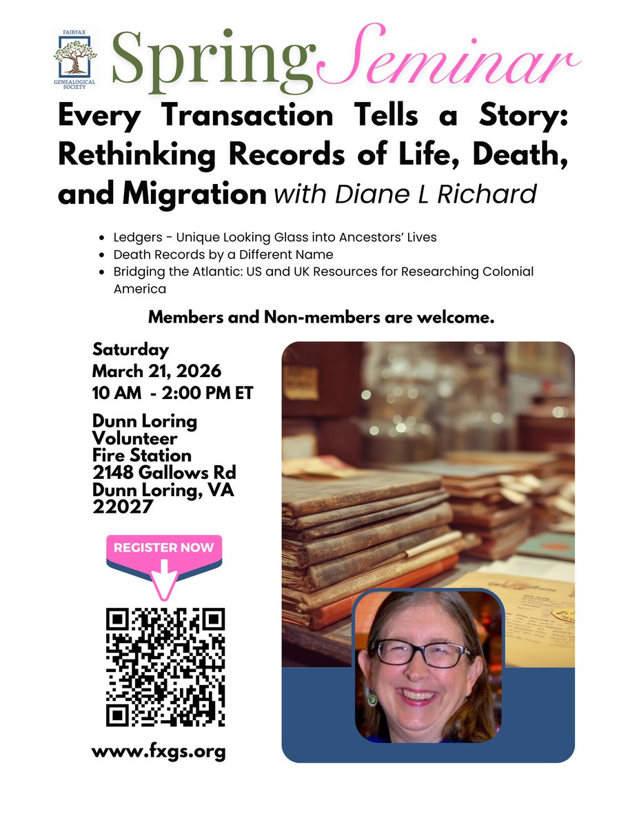 Fairfax Genealogical Society tweet media