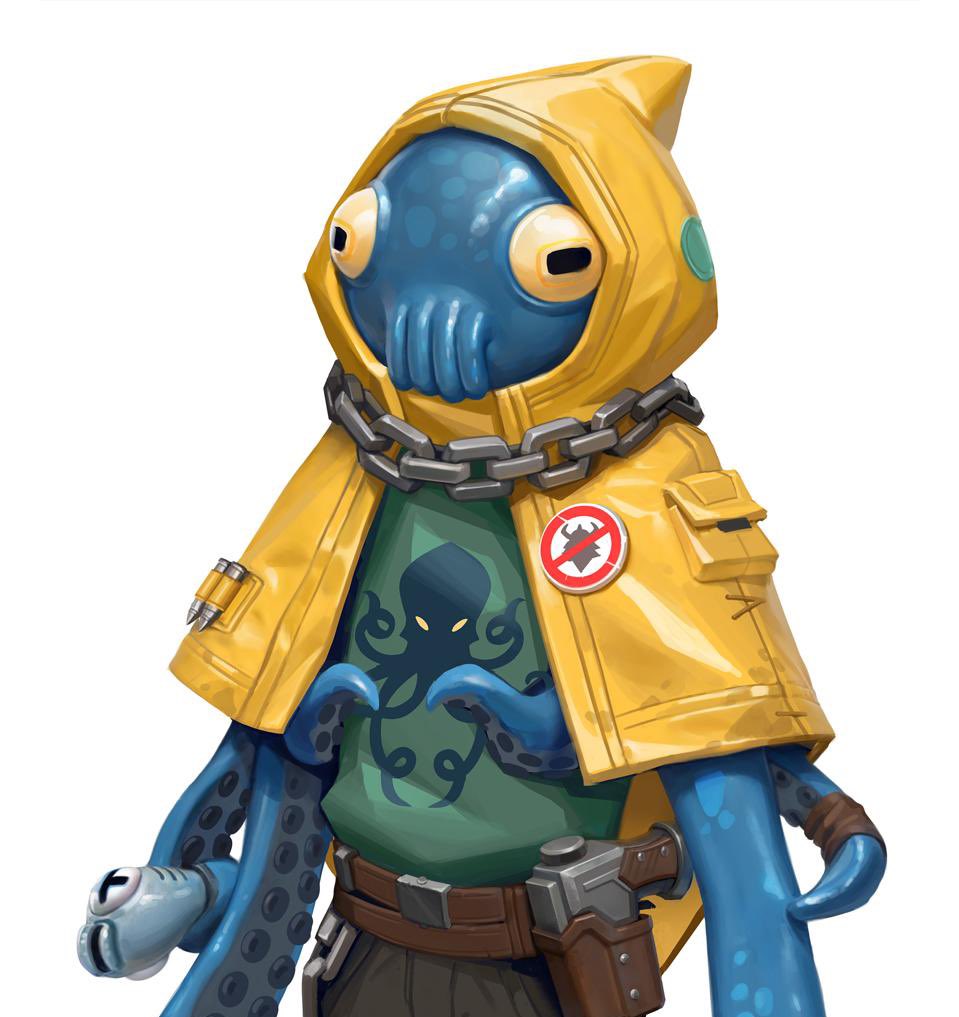 Here’s an even more accurate version with the chains, badge and closed poncho :)

Last one I promise !