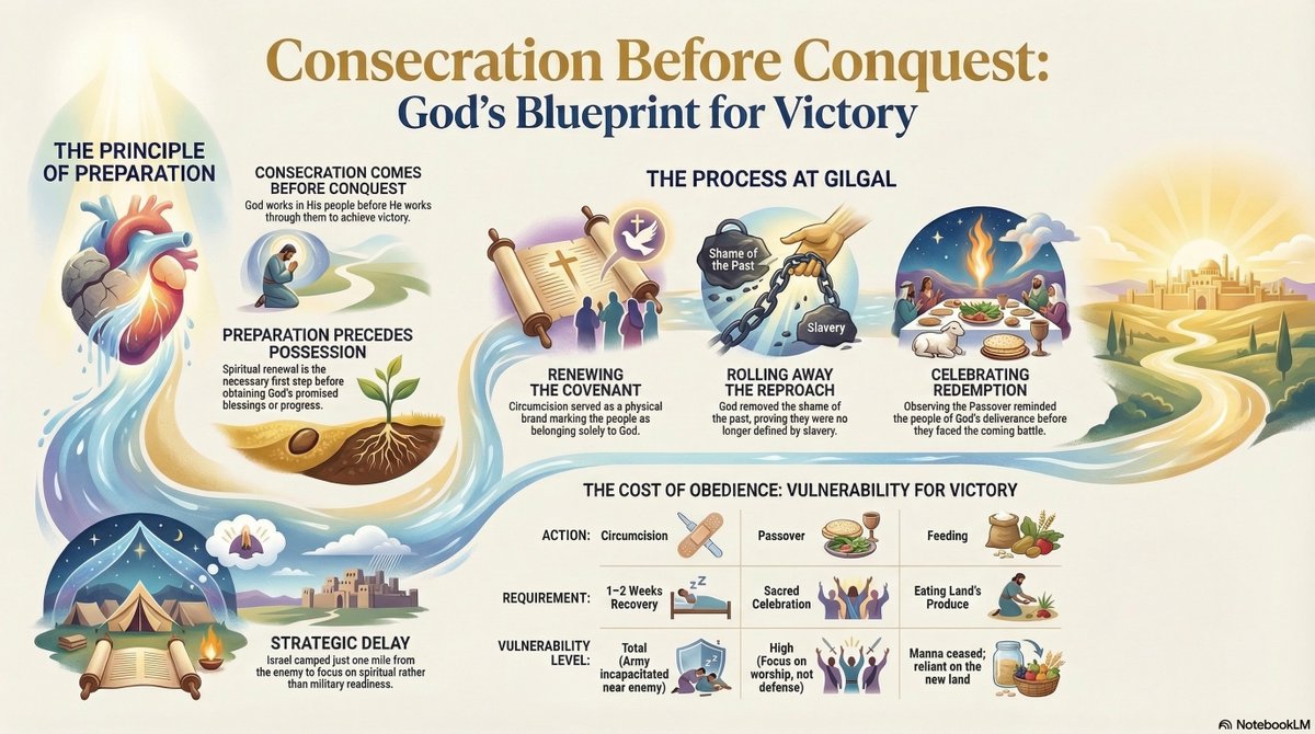 NewLifeCanal's tweet photo. Consecration Before Conquest - Joshua 5:2-12 https://t.co/ueRr06i4pm
