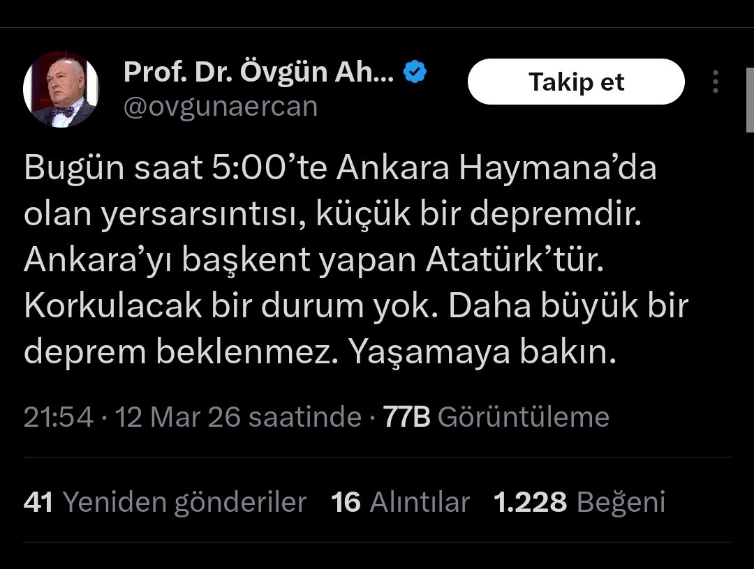 Jeofizik yüksek mühendisiymiş, profmuş, bir sürü unvanı varmış
Ama tvitin her tarafından cehalet akıyor.
Allah ülkemizi böyle bilim adamlarından korusun...