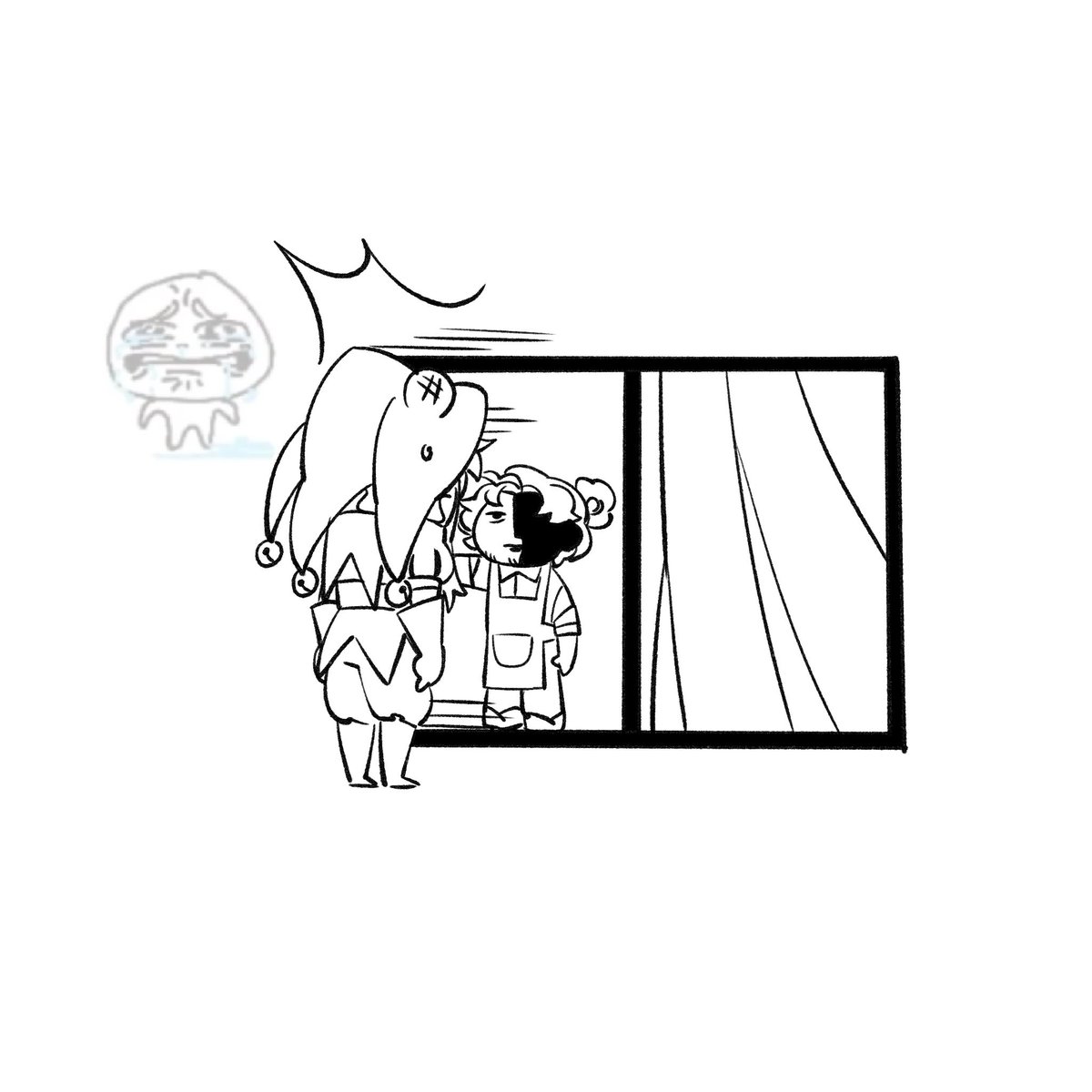 Sneaky lil monster 😳 
#tfc #thefreakcircus #thefreakcircuspierrot