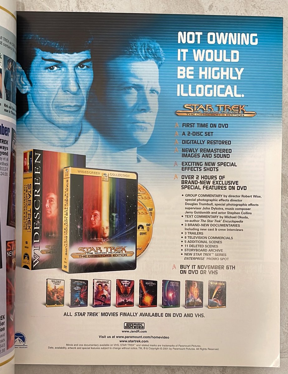 rholmes0520's tweet photo. I don’t know about you guys, but this is a day 1 purchase for me! 😉 #StarTrek #STTMP #Movies (yes, I have the 4K, but this is one DVD I will never part with)… https://t.co/4ljnPwsXiP