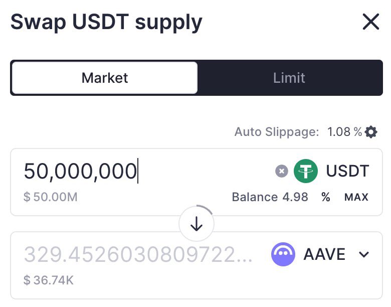 idcryp_to's tweet photo. Swap di DEX tolong jangan ngelamun. 
Melongo dikit fatal euy!

Malam ini ada org swap USDT $50Juta ke token $AAVE, dan cuma dapet 327 $AAVE (Sekitar $36k)

Rugi 99% lebih 🥹

Masalahnya apa?? 

Yapps LIKUIDITAS nya nggk cukup buat nanganin order sebesar itu https://t.co/RIkMndvcfI