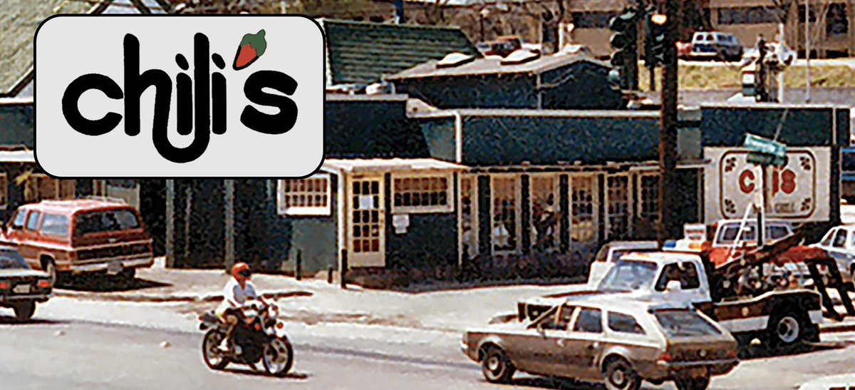 landofthe80s's tweet photo. The first Chili’s restaurant opened in Dallas, TX on this date in 1975. #70s #nostalgia https://t.co/5ecmq0I4yL