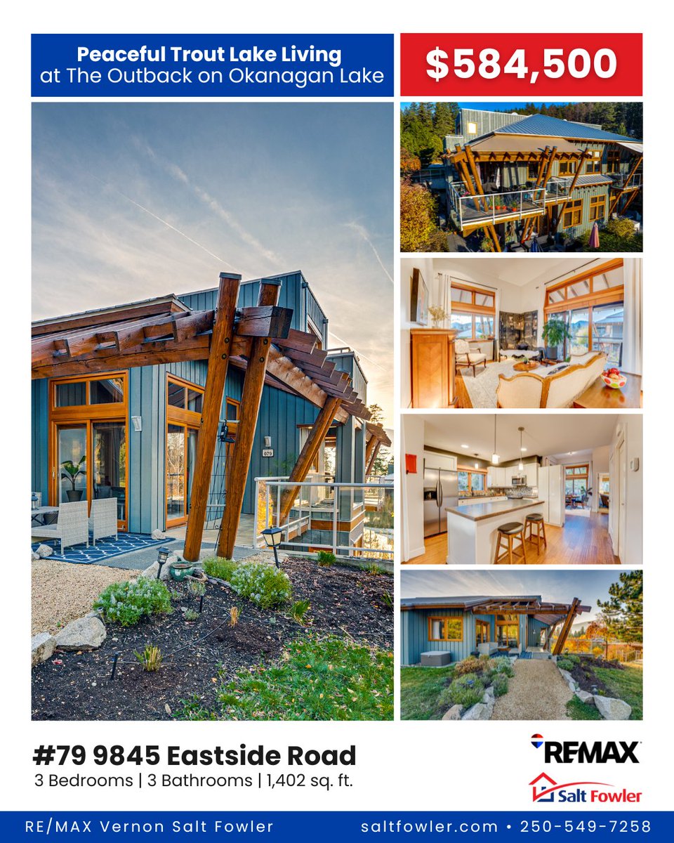 LisaSalt's tweet image. ✨ Resort-style living at The Outback on Okanagan Lake, perfectly set on peaceful Trout Lake with Okanagan Lake just steps away.

#JustAddSalt #SaltFowler #RemaxVernon #TheOutback #OkanaganLake #ResortLiving #VernonBC #LakeLife