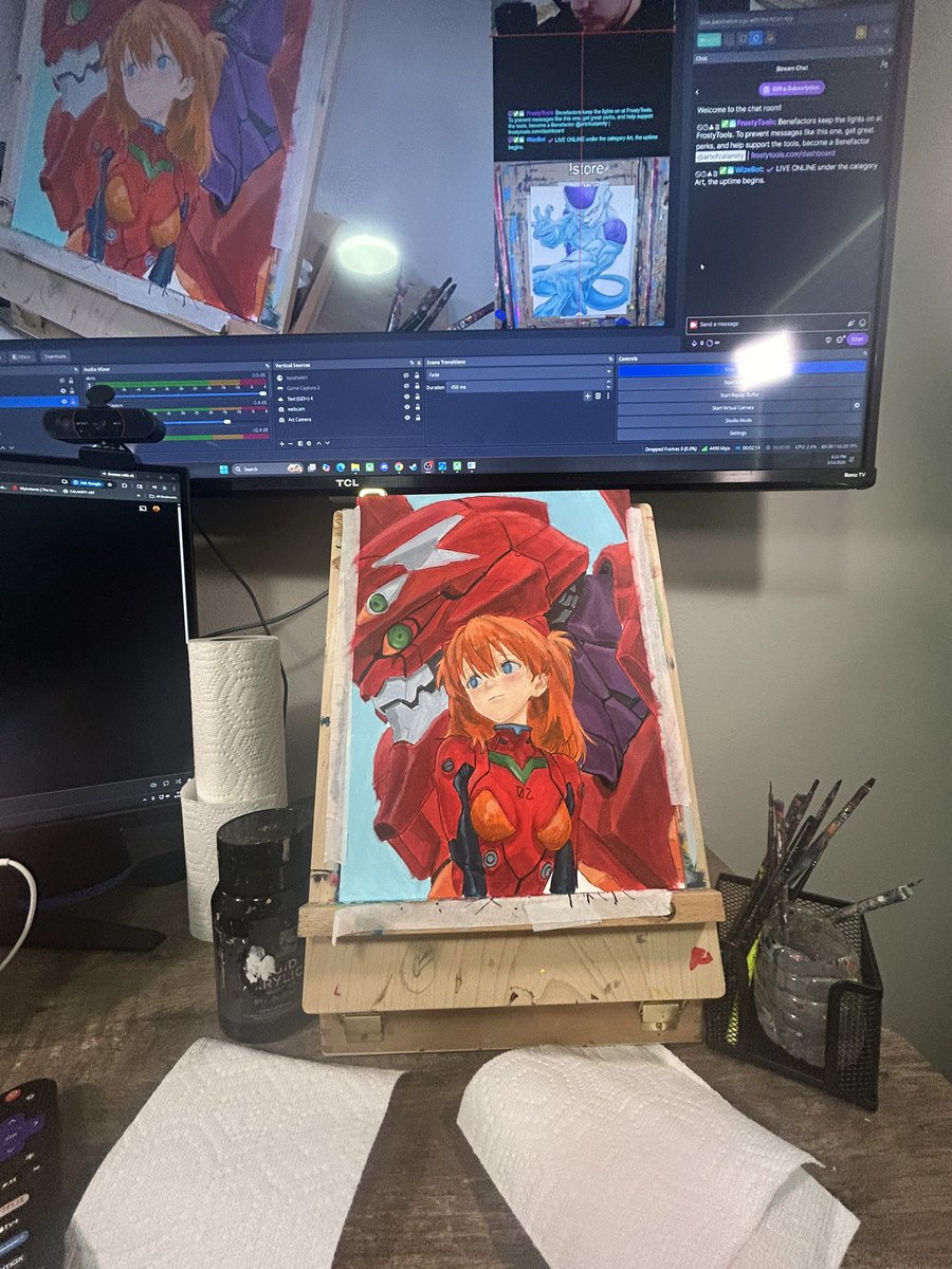 artofcalamity's tweet photo. Working on Asuka & Eva Unit-02 from Evangelion.
I paint live on Twitch 👉 https://t.co/WUqErDuaGt
#twitchartist #animeart #evangelion #paintingstream #artstream https://t.co/BRpHbYjoVP