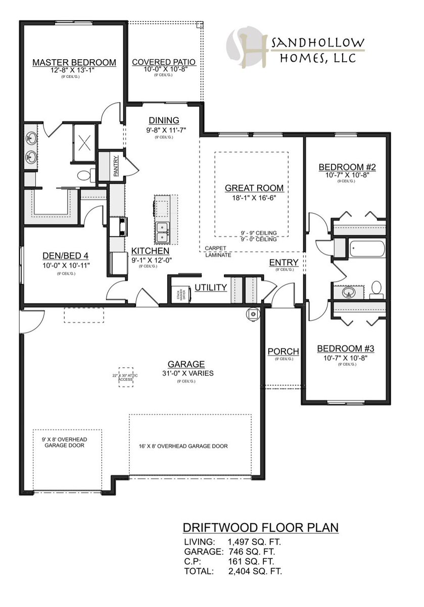Thoughts on our newest plan? 1,497 sq. ft. with 4 bedrooms and 3 car garage.