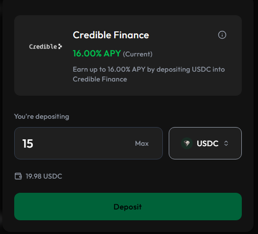 Join @CredibleFin with my invitation link credible.finance/invite/6f1t31

#Credible_Finance's regulated #PayFi platform for #Lending &amp; #Borrowing backed by #RWAs

<a href="/crediblefin/">Credible</a>ance <a href="/solana/">Solana</a>  <a href="/plumenetwork/">Plume</a>  <a href="/ethereum/">Ethereum</a>  <a href="/kenniskevin1/">kennis kevin</a> @powercryptoclub