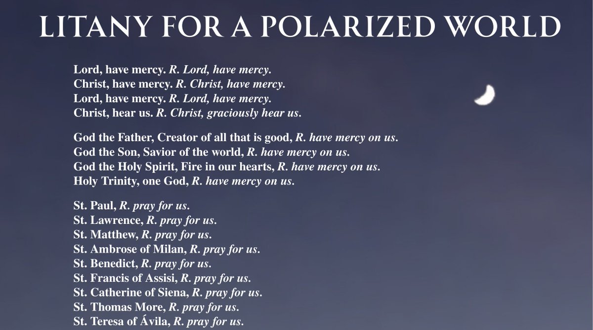 patschma's tweet photo. The rhythm and content of litanies helps lead my imagination into a better sort of world...the kind of world that God has in mind.

With how polarized life has become, I wrote (with the help of many others) a litany that yearns for such a world.

https://t.co/bSPHJX0Nbp https://t.co/iVWQFDfNkw