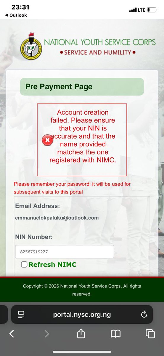 BrodaEma's tweet photo. @officialnyscng Am having trouble registering since last year, saying my Nin dose not match with the name on senate list, I have don Nin revalidation and correction, still not working for me...

Please wat can up do?
Have been on this stage, since last year https://t.co/kNCZvZCmzD