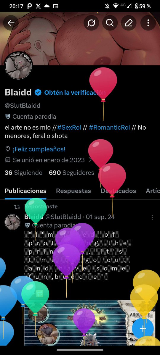 olvidé subirlo

hoy fue mi cumpleaños, Yeiii 🐺🎂...

perdón a los que aún no les he respondido rol, he estado bajoneado estos días, pero prometo que a partir de mañana iré poniéndome al día