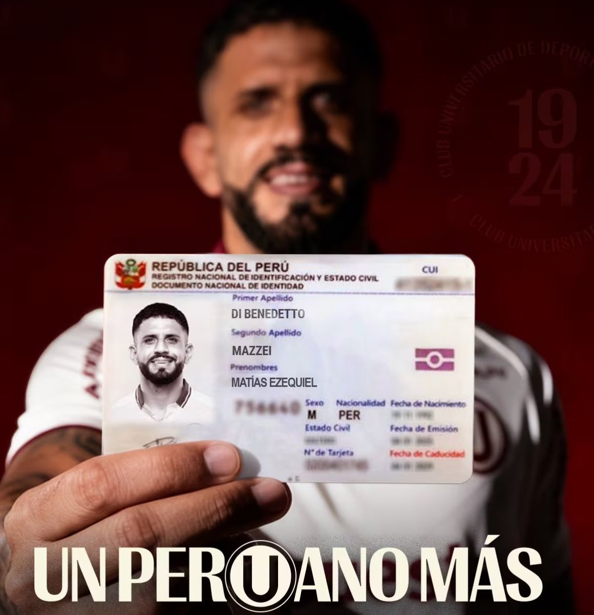kioshikubo1924's tweet photo. Matías Di Benedetto ya cuenta con su DNI peruano, por lo que quedó oficialmente habilitado para jugar. Con este trámite resuelto, todo indica que el defensor arrancaría como titular este sábado en el duelo ante UTC. 

@delasgradas  @ColectivoWORLD https://t.co/JC3n25Vhsf