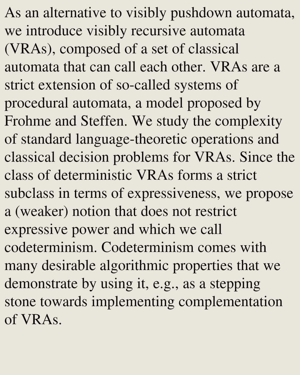 Formal Languages and Automata Theory arXiv tweet media