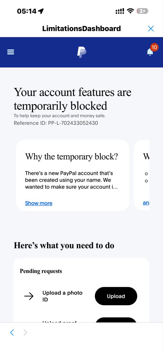 FintecFail's tweet image. “My story: 5 years with @PayPal. Thousands transacted. Perfect history. Woke up to my account blocked and a vague warning someone opened an account in my name. Zero investigation before contacting me. #FintechFail”