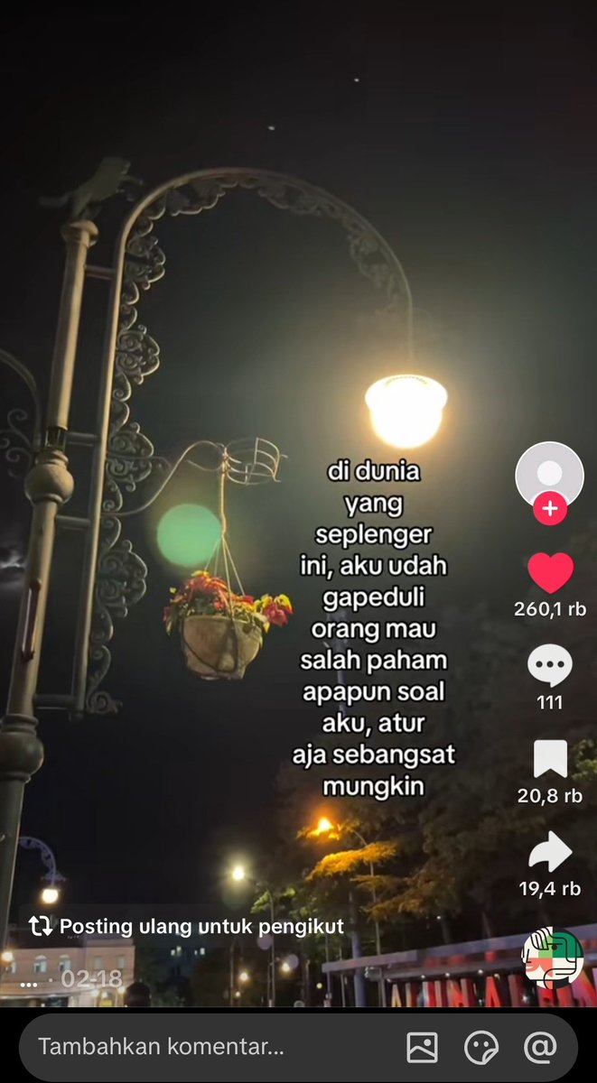 "Untungnya, ku bertemu denganmu di sela sempit hidup ini" ❤️