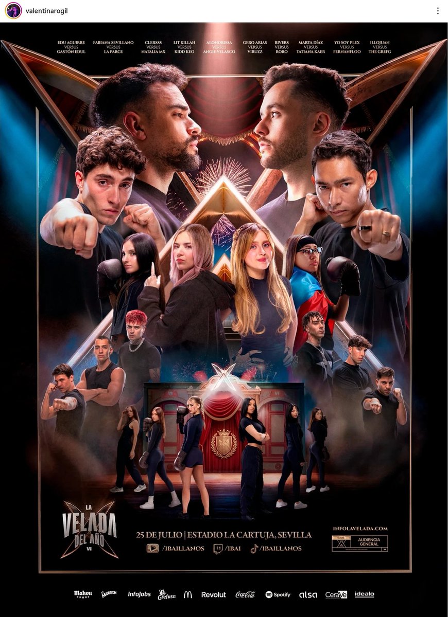 Vi en tiktok esta chica que es diseñadora gráfica e hizo su versión del flayer de la velada. Por lo menos aquí angie y alo se ven