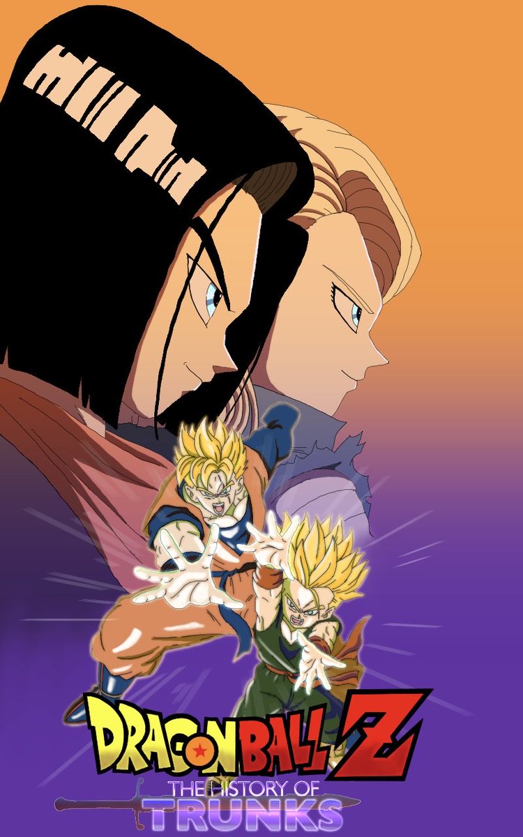 TenmonKoyuki's tweet photo. The History of Trunks poster remake #dbz #art #fyp #dragonballz #dragonballsuper https://t.co/dujTUbqpye