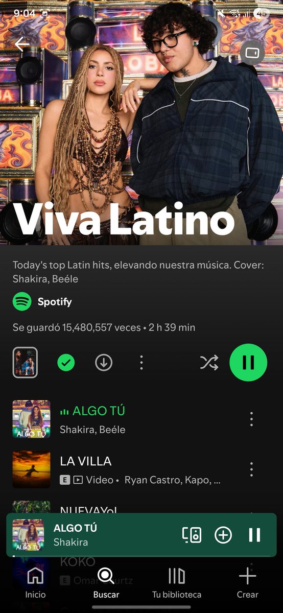 mebarakripoll1's tweet photo. Algo Tu @Shakira ft @Beele 🔥🇨🇴
#1 Viva Latino 
@Spotify https://t.co/SPEHRt6Awr