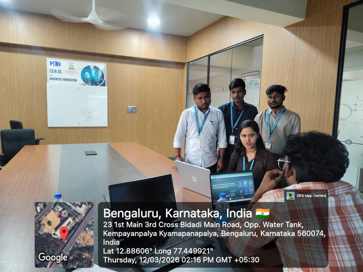 rrceblr's tweet photo. 🚀🤖 Day 1 of the #GenAI #Hackathon on Business Innovation by #ACSCE &amp; #RRCE began with great enthusiasm. Students started building creative #GenerativeAI solutions for real-world business challenges. 💡💻

#Hackathon2026 #StudentInnovation #TechHackathon #Innovation 🚀 https://t.co/yPsoxVd96F