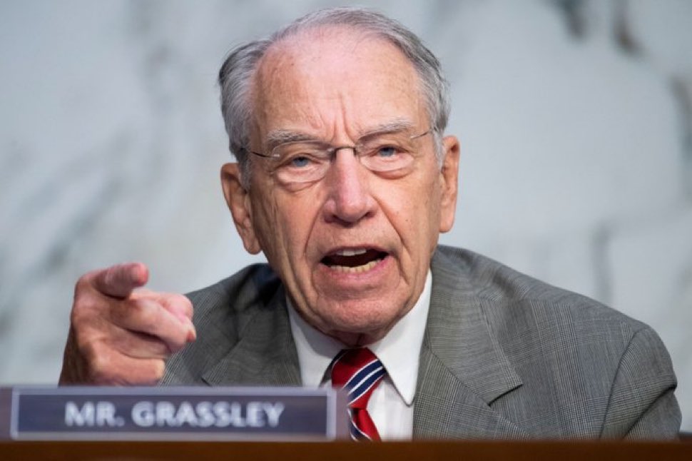 As I said before, Chuck Grassley (R-IA) will be turning 93 years old in September. He’s the ELDEST sitting U.S. Senator &amp; Chairman of the Senate Judiciary Committee. Keep in mind, he’s the one that wanted New Leadership at the FBI.

NOBODY is asking his old ass to retire?