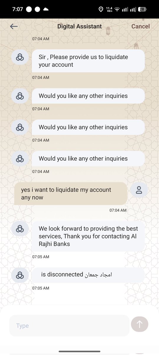 Alts404's tweet photo. @alrajhibank_en hey rajhi bank i'm tired visiting branch they always ignoored my i don't have much more days my account is suspend remning amount is 408 riyal i want to liquidate my account i'm going to holidays please help me i need my cash this is your service i'm tired please help me https://t.co/5E2Z3PtVV1