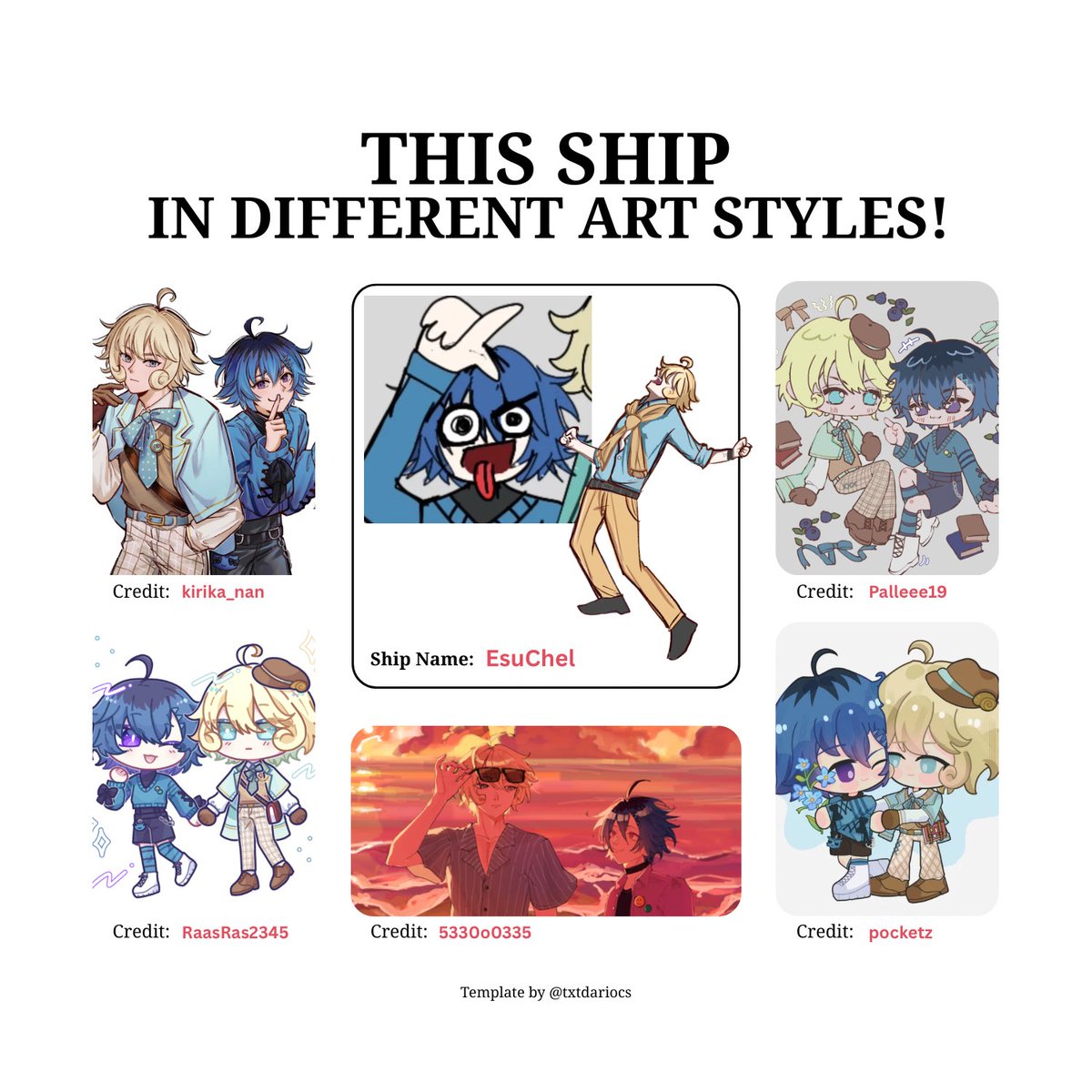 yukuyunn's tweet photo. joint effort aku dan @croo0101 komis orang #esuchel 🤩🤩 gak kerasa udah sebanyak ini (masih ada lagi sih tapi kepenuhan gomen)

shoutout to the wonderful artists who draw our sons together, love you guys 🥰💖💖💖 also special section for oomfs who draw them too mwah https://t.co/kOUh5Gr2FM