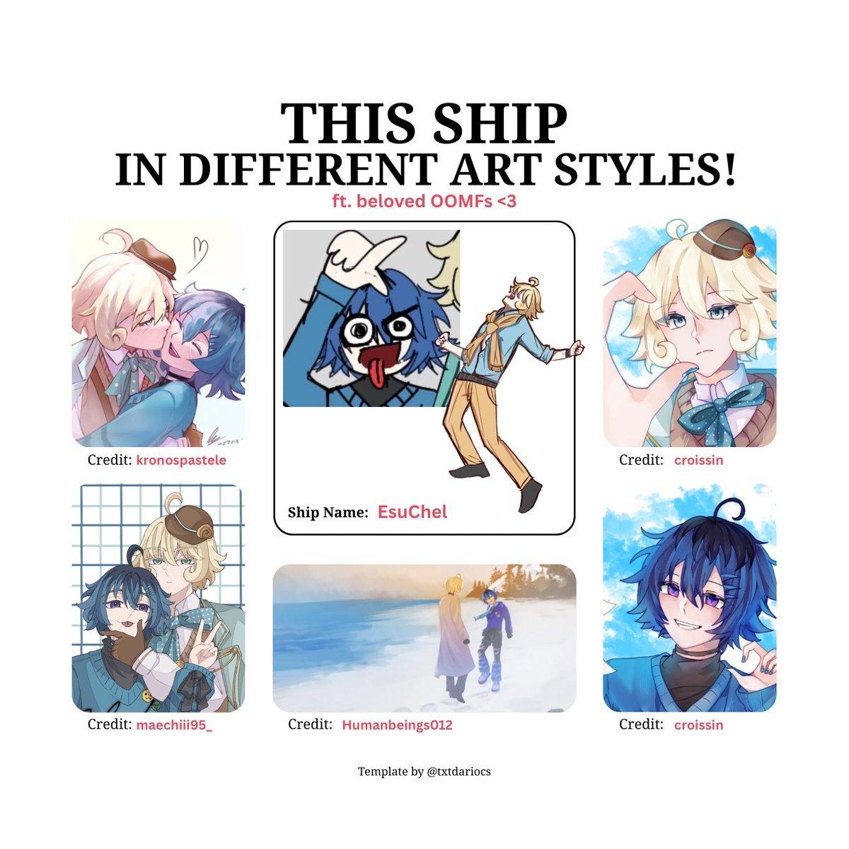yukuyunn's tweet photo. joint effort aku dan @croo0101 komis orang #esuchel 🤩🤩 gak kerasa udah sebanyak ini (masih ada lagi sih tapi kepenuhan gomen)

shoutout to the wonderful artists who draw our sons together, love you guys 🥰💖💖💖 also special section for oomfs who draw them too mwah https://t.co/kOUh5Gr2FM